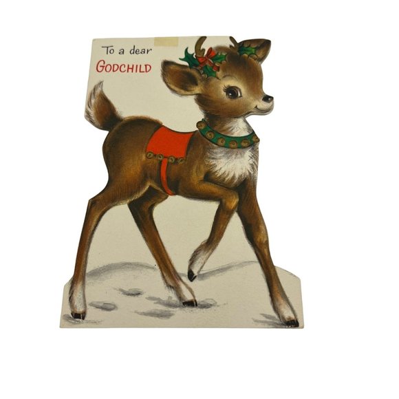 Lot of 5 Vintage Ephemera Items Christmas Card Babys Christening Valentines - Picture 6 of 13